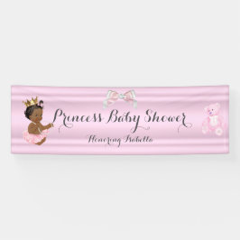 Banner Princesa Chuvada de Bebê Rosa Étnico