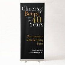 aniversário de 40 anos Cheers e Beers Party