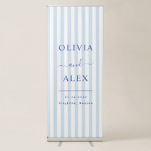 Casamento Personalizado Francês Mínimo e Azul Chic
