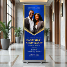 Elegante Pastoral Anniversário Blue & Dourado Chur