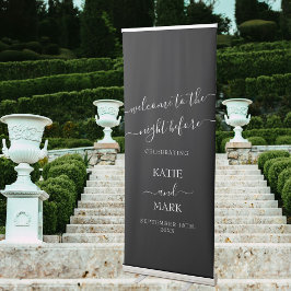 Banner Retrátil Janto De Ensaio De Casamento Bem-Vindo Noite Antes