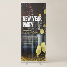 Partido de Ano Novo Personalizado Editável