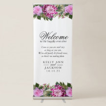 Sentado de Boas-vindas - Flores Rosa Bonito