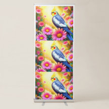 Vibrant Cockatiel in a Floral Paradise