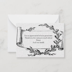 Banner Vintage Laurel Após Cartões de agradeciment