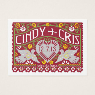 Banners de Casamento de Aves - Cartão de Inglês