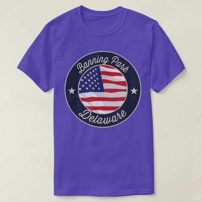 Banning Park - Patriotic Delaware Souvenir T-Shirt (Frente do Design)