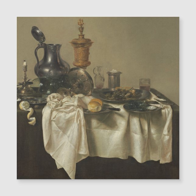 Banquet Piece com Mince Pie por Willem Claesz Heda (Frente)