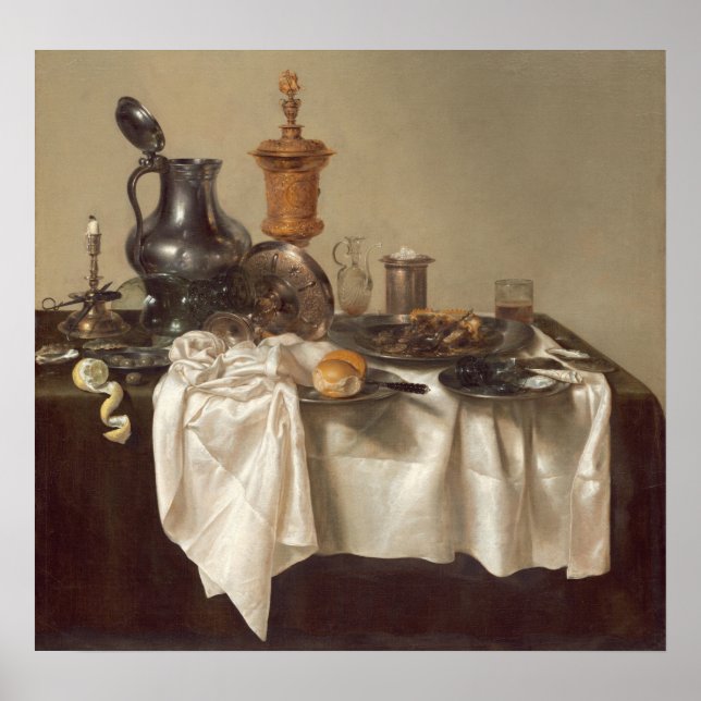 Banquet - Willem Claesz Heda Fine Art Poster (Frente)