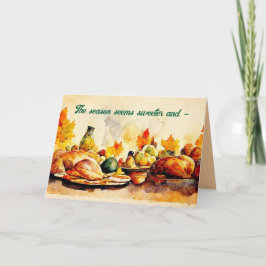 BANQUETE - CARTÃO DE AGRADECIMENTO PARA A FAMÍLIA