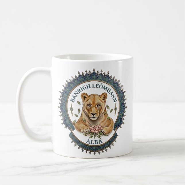 Banrigh Leòmhann. Caneca de Café da Escócia (Esquerda)