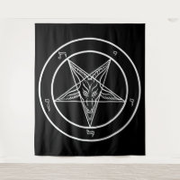 Baphomet HUGE Tapeçaria 88" x 104"