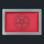 Baphomet Pentagram Satanic<br><div class="desc">Agulha de cinto com um pentagrama preto no segundo andar contra vermelho. Uma fivela de cinto satânica perfeita para qualquer ocasião. Dar como presente a um satanista, oculista, bruxa, cabeça metálica ou a qualquer pessoa que necessite de uma fivela de cinto satânico, de uma fivela de cinto pentagrama ou de...</div>