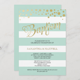 BAPTISM Convite Gênero Neutro - Gêmeos