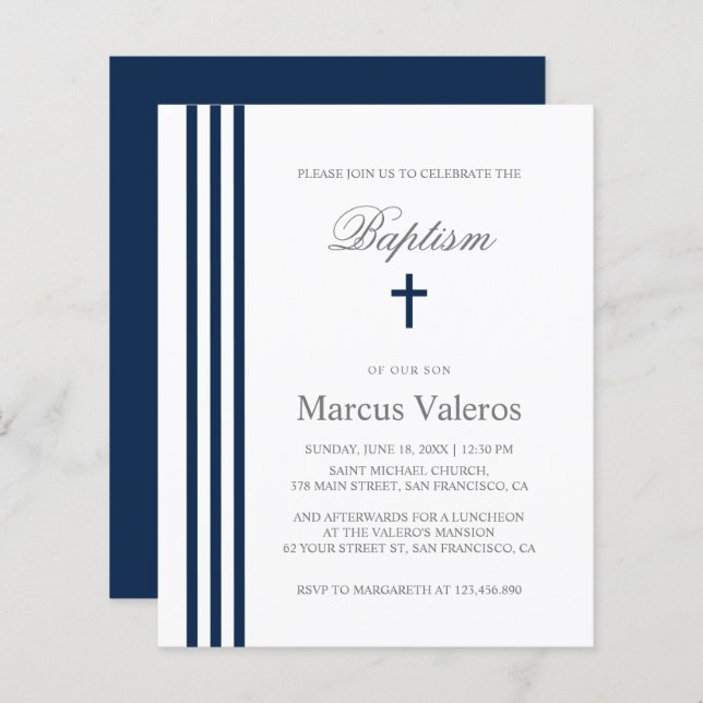 BAPTISM XC Marinho Vertical Strike Blue Cross (Frente/Verso)