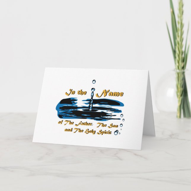 Baptismo do pai, do filho, e do cartão do Espírito (Frente)
