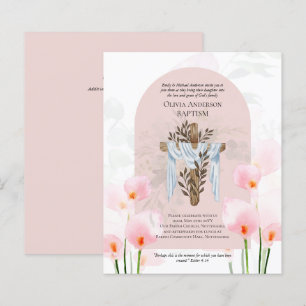 BAPTISMO Elegante DO ORÇAMENTO Convide Calla Lilys