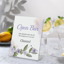 Bar Aberto de Casamento Floral Purple
