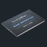 Bar Azul Mitzvah Livro de Convidados<br><div class="desc">Mantenha um registro dos seus convidados e memórias especiais com este livro de hóspedes personalizável. Torna mais fácil escrevendo as notas de agradecimento também! Cada linha de texto pode ser personalizada para dizer exatamente o que você quer.</div>