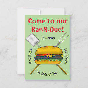Bar-B-Que Convite de festas