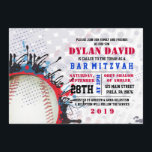 Bar BASEBALL Bat Mitzvah Convite<br><div class="desc">Bem-vindo! Todos os meus designs são peças originais de trabalho de arte UM-DE-UM-GENTIL que só podem encontrar aqui! Envie-me solicitações por e-mail para Marlalove@hotmail.com</div>