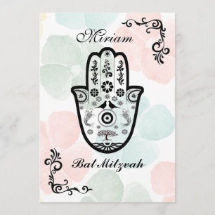 Bar Bat Bnai Hamsa Tree of Life Mitzvah Convite