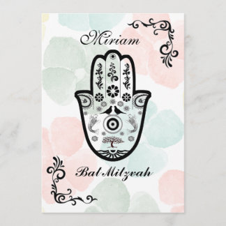 Bar Bat Bnai Hamsa Tree of Life Mitzvah Convite