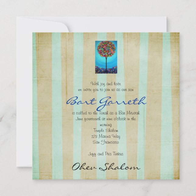 Bar Bat Mitzvah Convites de Prisioneiros (Frente)