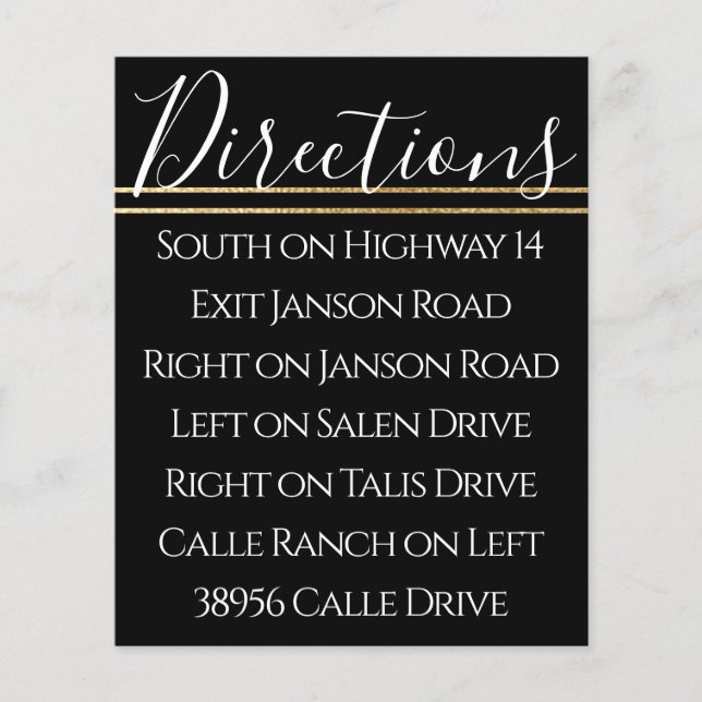 Bar Bat Mitzvah Elegante Dourada Placa de Direção (Frente)