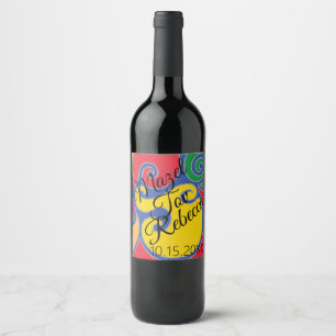 Bar Bat Mitzvah Vinho Rótulo da garrafa de vinho