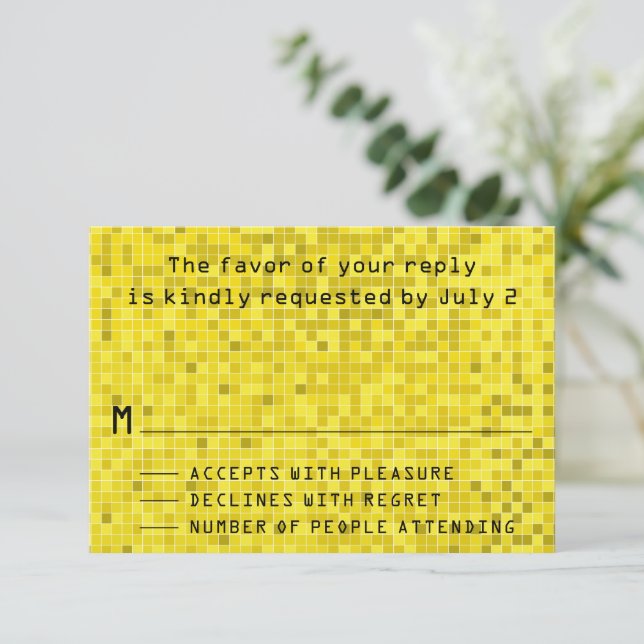 BAR BM Bat Mitzvah Enclosure - RSVP Cards Jogo (Em pé/Frente)