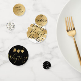 BAR BM ou Bat Mitzvah Confetti Dourado Elegante