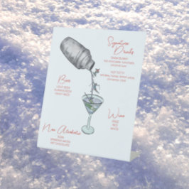 Bar de Bebidas de Aquarela de Esqui