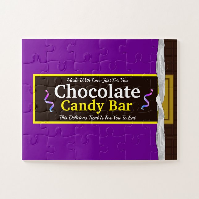 Bar de chocolate doce personalizado Quebra-cabeça  (Horizontal)