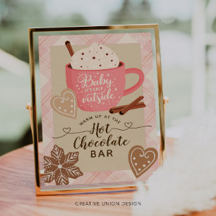 Bar de chocolate quente Chá de fraldas de inverno