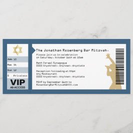 Bar de Convite Mitzvah Marinho Azul