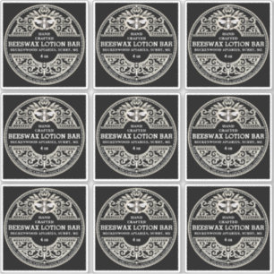 Bar de Loção de Cera Negra Elaborado ou Etiqueta d