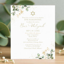 Bar de Orçamento Convite Mitzvah | Eucalyptus Gild