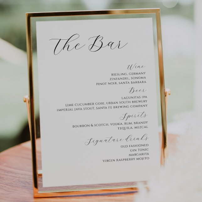 Bar de Poster de  de Bebidas Modernas Minimalistas (Criador carregado)