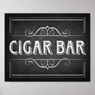 Bar de Sinal de Impressão CIGAR do Estilo do Chalk