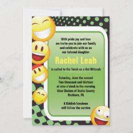 Bar EMOJI FELIZ Convite Mitzvah