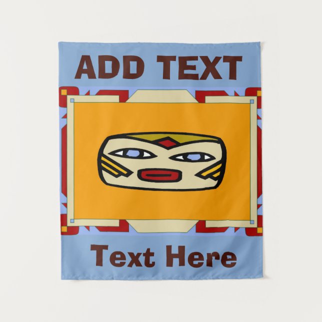 Bar Havaiano Tiki, adicionar texto, Tapeçaria (Frente)