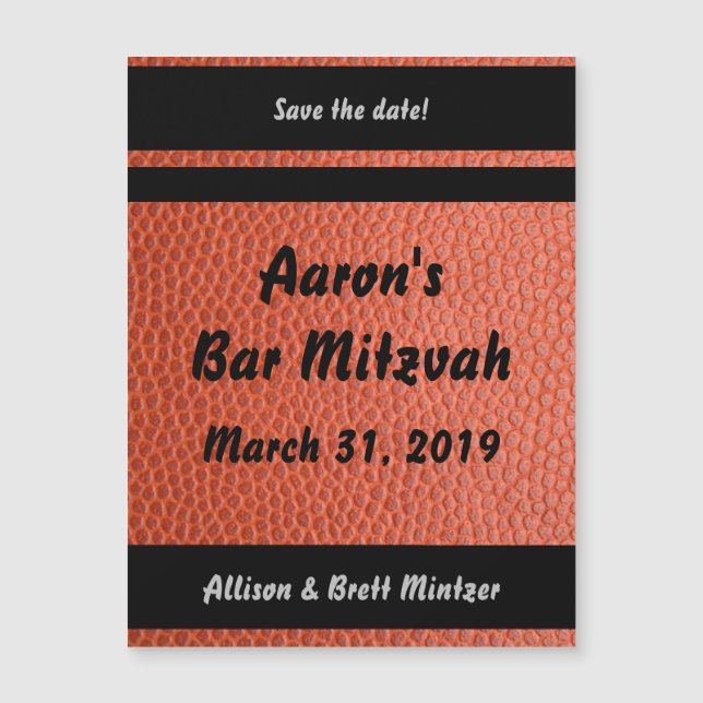 Bar Hoops Mitzvah Magnet c/Envelope (Frente)