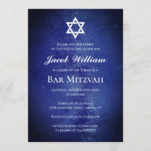 Bar Judeu Mitzvah Convite Personalizado