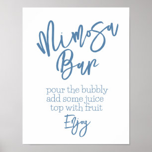 Bar Mimosa Poster Azul