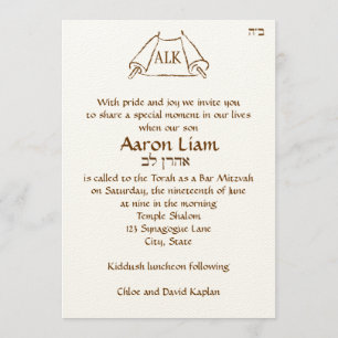 Bar Mitzvah Convite Aberto Torah