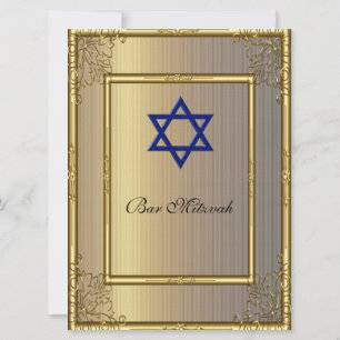 Bar Mitzvah Convite Dourado