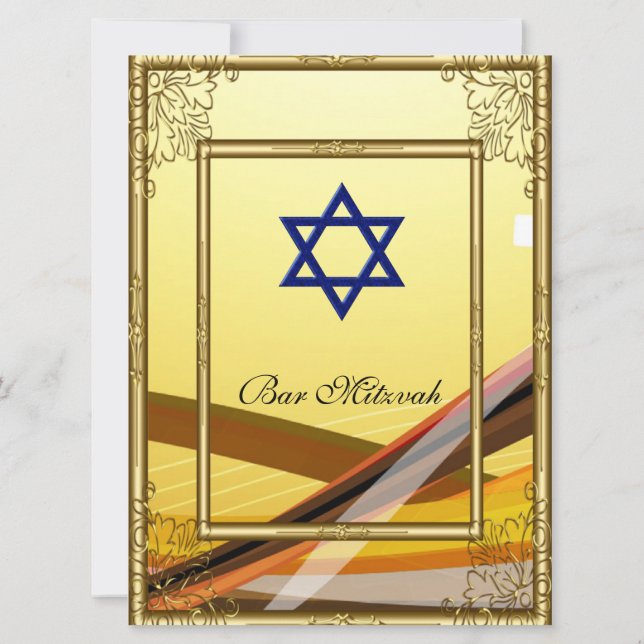 Bar Mitzvah Convite Dourado 2 (Verso)