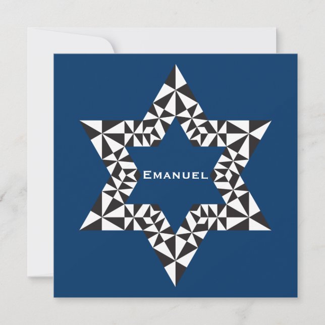 Bar Mitzvah Convite Emanuel Star Marinho David (Frente)