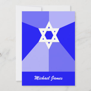 Bar Mitzvah Convite Estrela Azul de David Conite